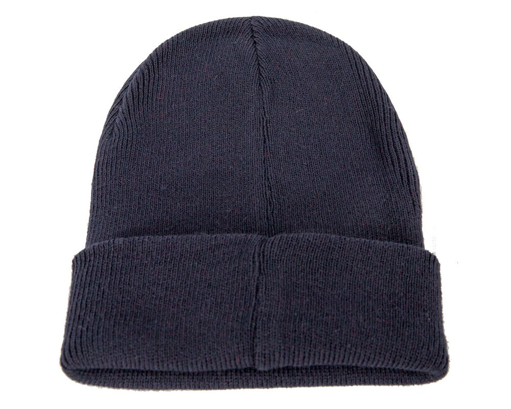 Warm European made navy beanie