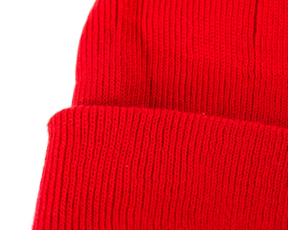 Warm European made red beanie