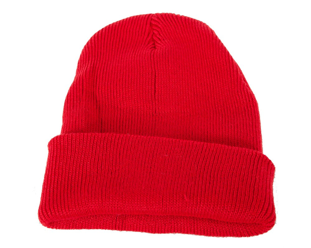 Warm European made red beanie