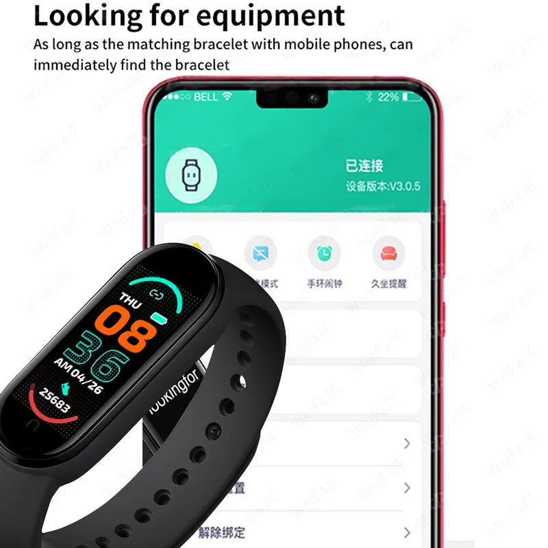 NNEOBA Smart Fitness Bracelet Watch Black