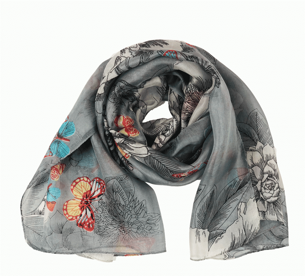 Gray Silk Scarf