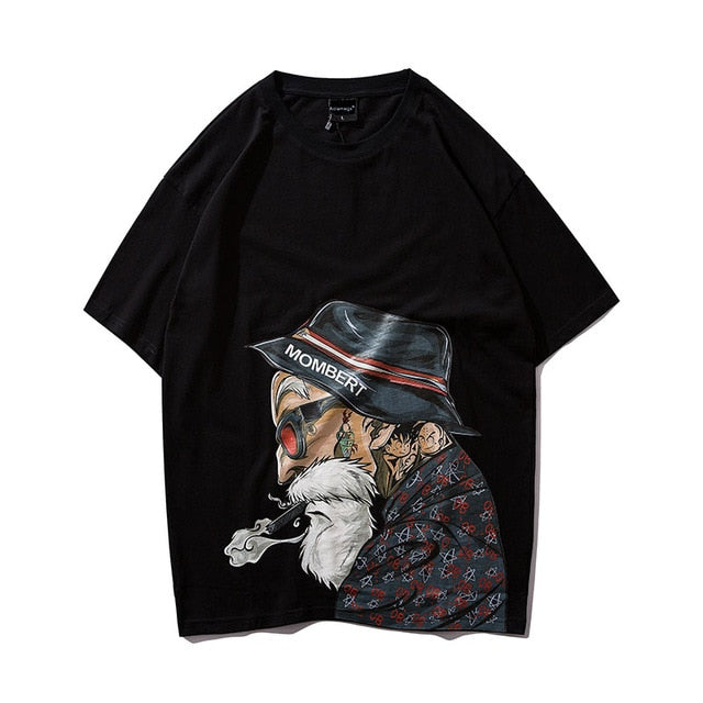 Men Fashion Old Man Printed Men's Tee Shirts Short Sleeve T Shirt Casual High Street Tees Summer Streetwear