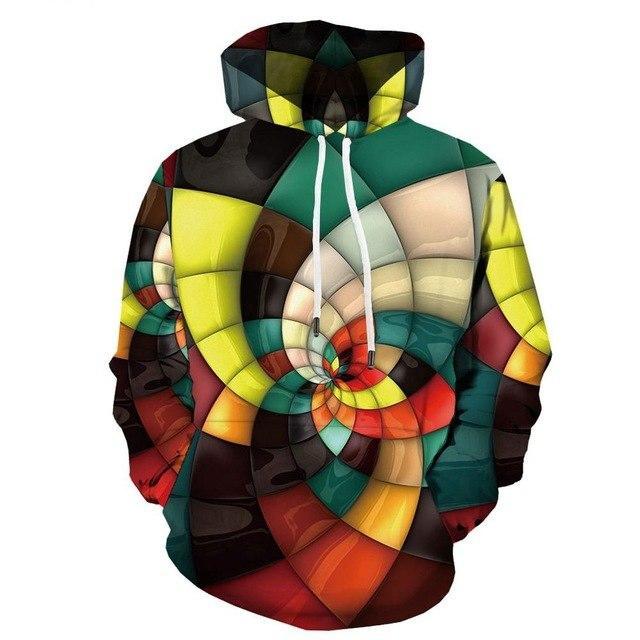 Men Abstract Graffiti 3D Print Colorful Hoodies