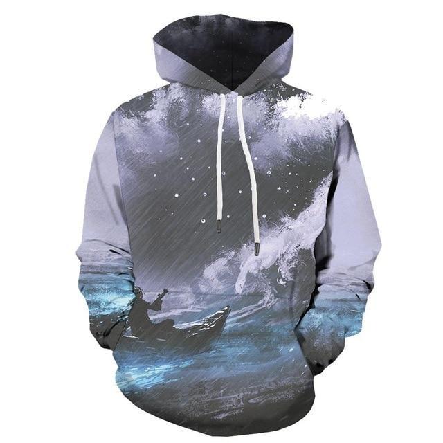 Men Abstract Graffiti 3D Print Colorful Hoodies