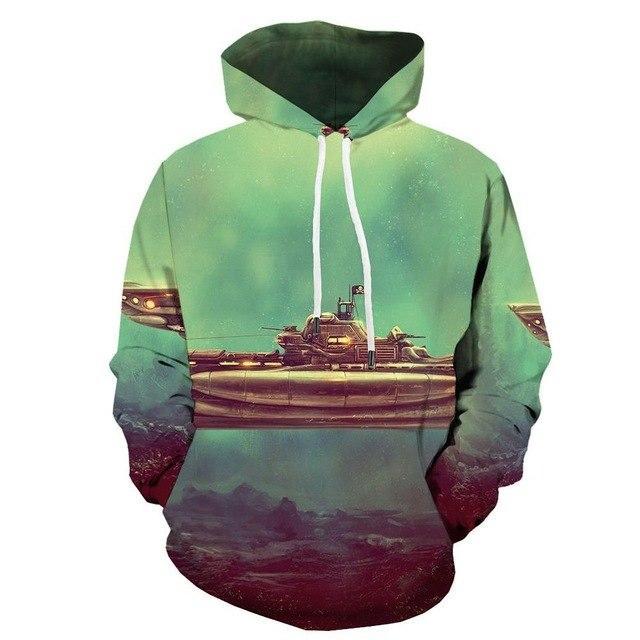 Men Abstract Graffiti 3D Print Colorful Hoodies