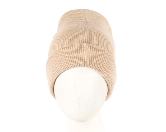 Warm European made beige beanie