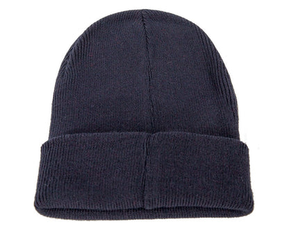 Warm European made navy beanie