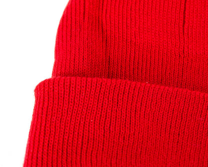 Warm European made red beanie