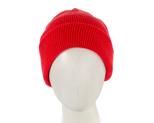 Warm European made red beanie