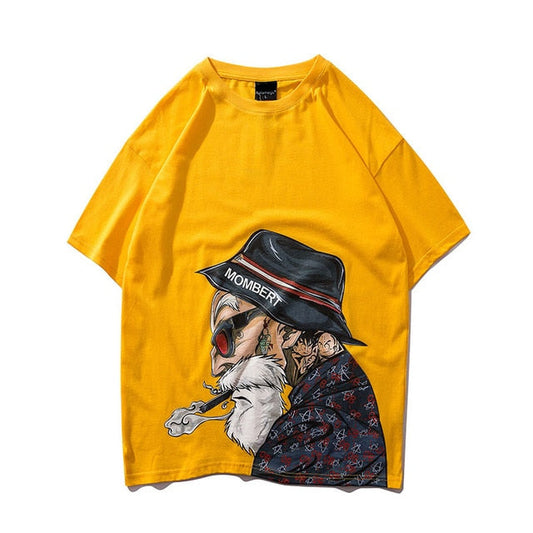 Men Fashion Old Man Printed Men's Tee Shirts Short Sleeve T Shirt Casual High Street Tees Summer Streetwear